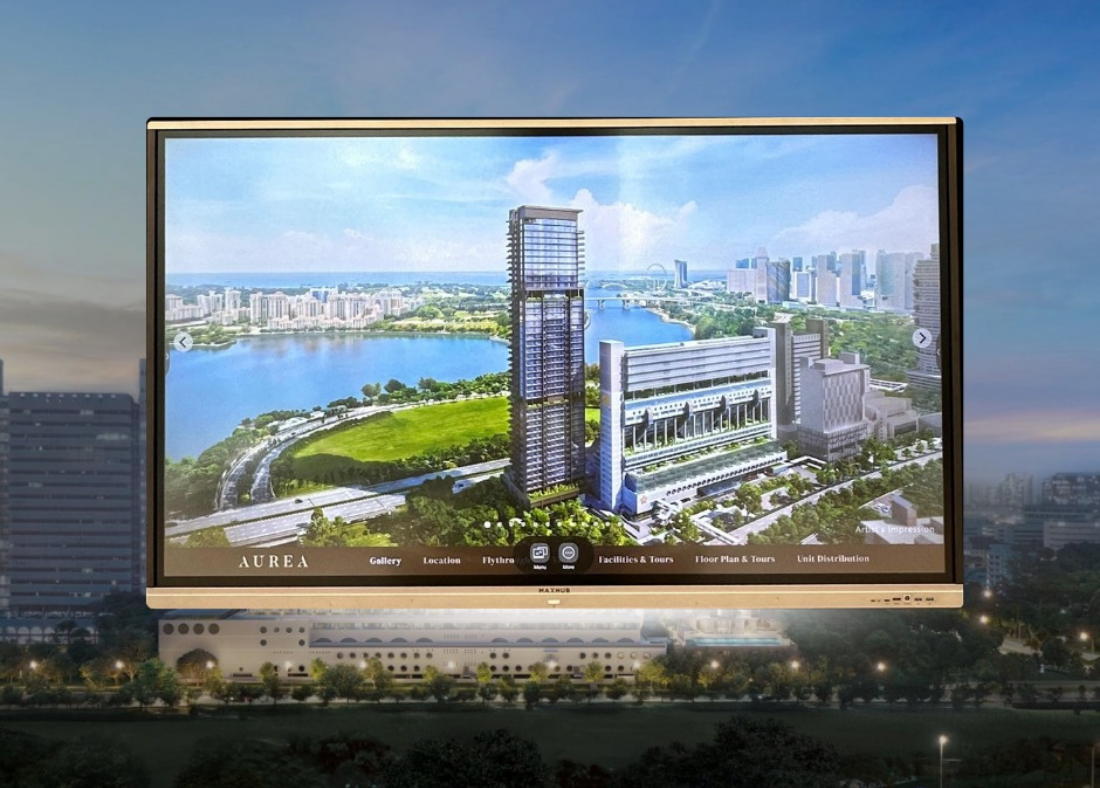 MAXHUB Interactive Panel TV for Aurea Golden Mile interactive showroom
