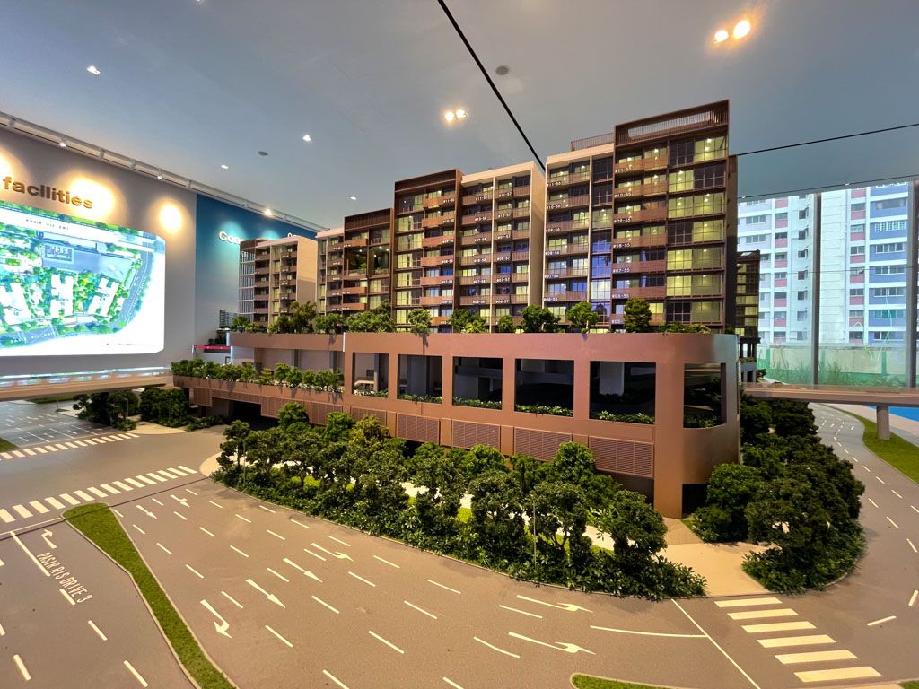 Pasir Ris 8 Architectural Model Side View