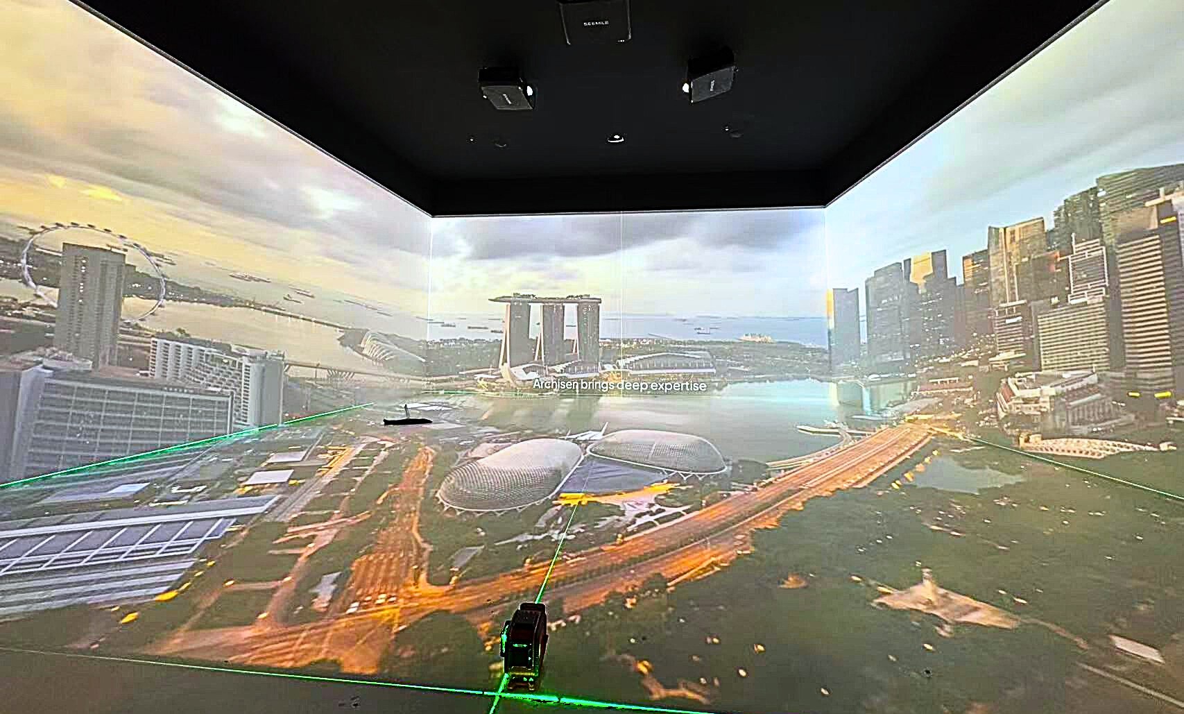 Immersive 4 -walls projection mapping